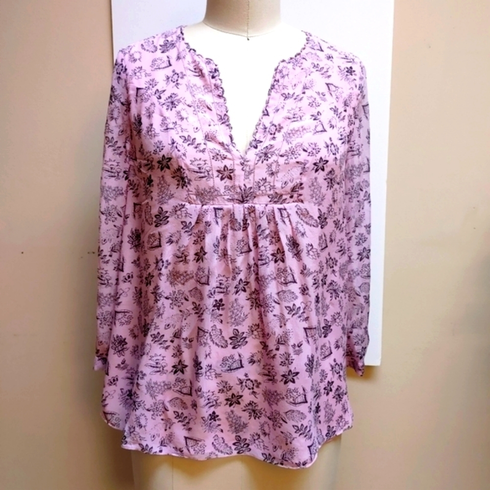 Diane vonFurstenberg Pink Silk Slip-On Blouse